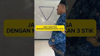 Jadi 3 segitiga dengan memindahkan 3 stik [upl. by Ardnuaet]