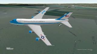 Air Force One Flyover New York in Bing Maps 3D [upl. by Ajnin352]