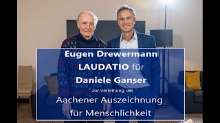 Eugen Drewermann Laudatio auf Daniele Ganser Verleihung Aachener Auszeichnung für Menschlichkeit [upl. by Bennet2]