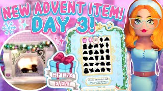 ADVENT CALENDAR DAY 3 OUT NOW WE GET BEAUTIFUL NEW DORM FURNITURE 🏰 Royale High Advent [upl. by Narak]