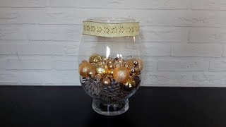 Kerstmis  Kerstdecoratie met Glazen Vaas  Christmas Decoration with Glass Vase [upl. by Asus479]