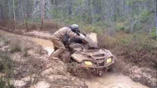 2012 Canam Outlander 650 Max XT mudding [upl. by Brocklin598]