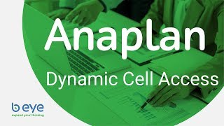 Anaplan Tips amp Tricks Dynamic cell access [upl. by Yecal]