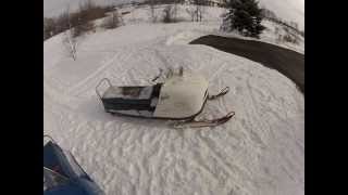 Antique1965 polaris mustang snowmobile ride [upl. by Medora]