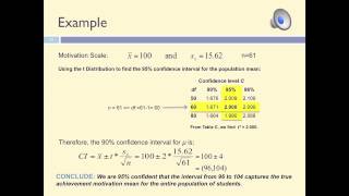 Inference about a Population Mean [upl. by Bayer]