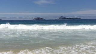 The waves on Ipanema Beach Rio de Janeiro Brazil [upl. by Lange]