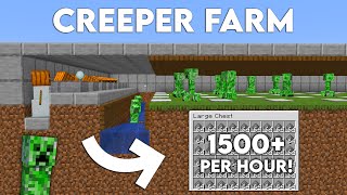 Minecraft Creeper Farm  Easy 1500 Gunpowder Farm [upl. by Pincince]