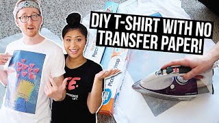 DIY Custom Print TShirts  NO Transfer Paper  COUPLE TRIES [upl. by Ronoh756]