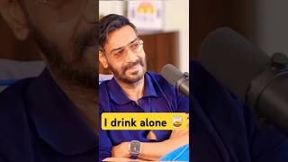 I drink alone 🥃  Ajay Devgan  shorts youtubeshorts ajaydevgan TheRanveerShowHindi [upl. by Najed]