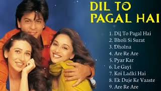 Dil To Pagal Hai Movie All SongsShahrukh Khan amp Madhuri Dixit amp Karisma Kapoor OLD SONG [upl. by Laroc]