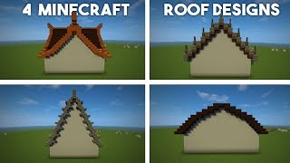 Minecraft Roof Tutorial  4 Designs  Advanced Roofs Made Easy [upl. by Wisnicki519]