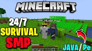 😍 MINECRAFT  247 SURVIVAL SMP  FOR JAVAPE  ALWAYS ONLINE 🔥 [upl. by Trepur]