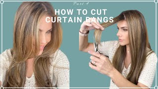 How To Cut Long Curtain Bangs [upl. by Leifer]