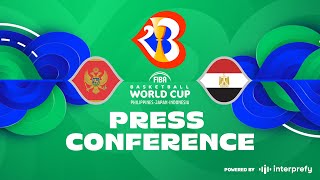 Montenegro v Egypt  Press Conference  FIBA Basketball World Cup 2023 [upl. by Dalli443]