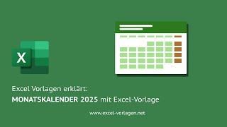 Kostenloser Monatskalender 2025 – Excel amp PDF zum Herunterladen 📆 [upl. by Akemrehs]