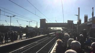 The Flying Scotsman passes through Newark Northgate Station [upl. by Fay]