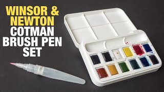 Review Winsor amp Newton Cotman Brush Pen Set [upl. by Aelaza598]