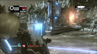 Gears of War 3  Horde 20  Gridlock  Wave 4950 [upl. by Atrahc]