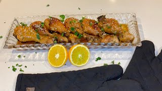 Baked orange honey soy glazed chicken drumsticks  quarantine recipe at home [upl. by Atterys17]