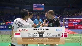 Mohammad AhsanHendra Setiawan INA vs Kim AstrupAnders Skaarup Rasmussen DEN  China Open 2024 [upl. by Tannie]