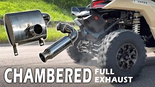 Can Am X3 RPM 3quot Chambered FULL Exhaust  Muffler SOUNDS AMAZING [upl. by Haelat]