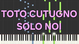 toto cutugnosolo noirallentatoslowpiano facile easy tutorial [upl. by Landahl]