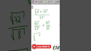 📚 ¿Cómo resolver raíces cuadradas  Raíz de 72  Raíz de 8  Raíz de 8 energymath [upl. by Adnilemre]