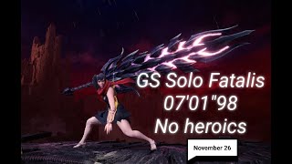 MHWIB GS solo Fatalis 0701quot98 No heroics [upl. by Arva]