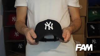 NEW ERA 9FORTY NEW YORK YANKEES BLACKWHITE CAP [upl. by Bartko]