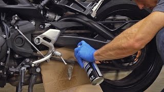 How To Lubricate Your Motorcycle Chain  MC Garage [upl. by Dercy217]