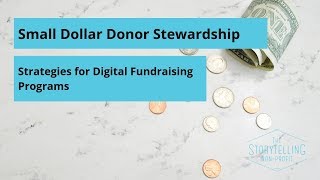 Small Dollar Donor Stewardship  Strategies for Digital Fundraising Programs [upl. by Haisi]