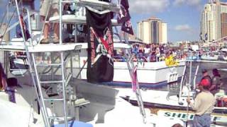 2011 Gasparilla pirate invasion boat flotilla parade Tampa Bay [upl. by Lytton716]