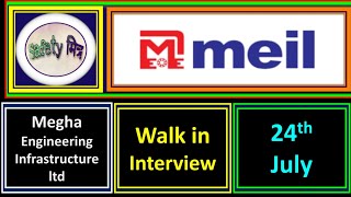 Walk in Interview Megha Engineering II Safety Officer Jobs II Fire Safety Jobs II MEIL Safety jobs [upl. by Thornie182]