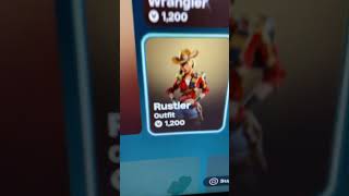 Rustler skin Fortnite game woah shop fire yay [upl. by Elleynad]