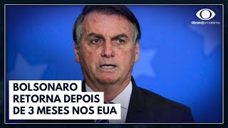 Expresidente Bolsonaro chega ao Brasil [upl. by Gnouhc]