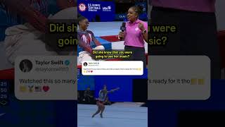 Simone Biles is a Swiftie🤩⭐✨ [upl. by Enimassej]