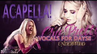 Carrie Underwood  quotCry Prettyquot First Live Performance 2018 ACAPELLAFiltered Vocals [upl. by Nagrom]