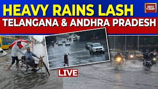 LIVE Hyderabad Schools Shut Today Amid Floods Work From Home Advisory For It Firms  Monsoon News [upl. by Mayfield383]