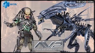 Alien Queen amp Final Battle Damage Scar Predator Figures by Hiya Toys [upl. by Eisele]