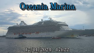 Oceania Marina saindo do Porto de Santos 17012024 [upl. by Nima]