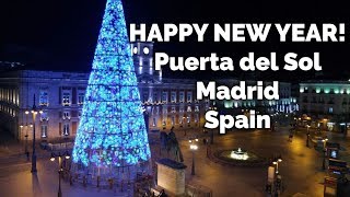 New Years Eve from Puerta del Sol Madrid Spain Happy New Year 2024 [upl. by Kulsrud]