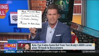 GMFB  Fan Trades back Tom Bradys 600th Career Touchdown Ball for Peanuts Ball Valued  500000 [upl. by Ruella]