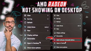 How to fix AMD Radeon software Missing From Desktop  when right click AMD settings is missing [upl. by Droffats]