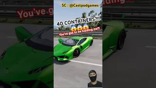 Supercars vs 40 Containers 🔥🔥😵 beamngdrive beamng automobile carcrashes shorts [upl. by Artim57]