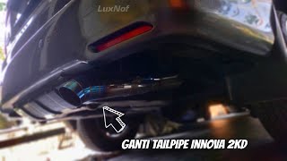 Mengganti Kenalpot Innova diesel 2kd sendiri dirumah  Subtitle  Ganti tailpipe sendiri tanpa dilas [upl. by Fernald]