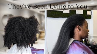 The TRUTH about blow drying natural hair Pro editionThick hair [upl. by Ludlew]