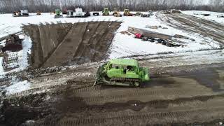 Terex Dozer pushing snow [upl. by Elana694]