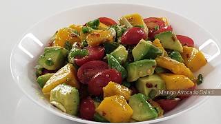 Mango Avocado Salad  10 Minute Recipe  Dish amp Devour [upl. by Aiza]