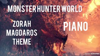 MHW Zorah Magdaros Battle Theme Piano Cover [upl. by Button]