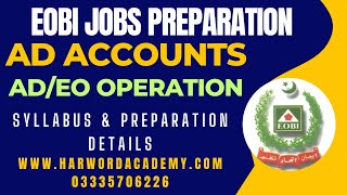 EOBI Jobs Syllabus AD Finance AD amp EO Operation Cadre  Preparation Plan [upl. by Heinrich]